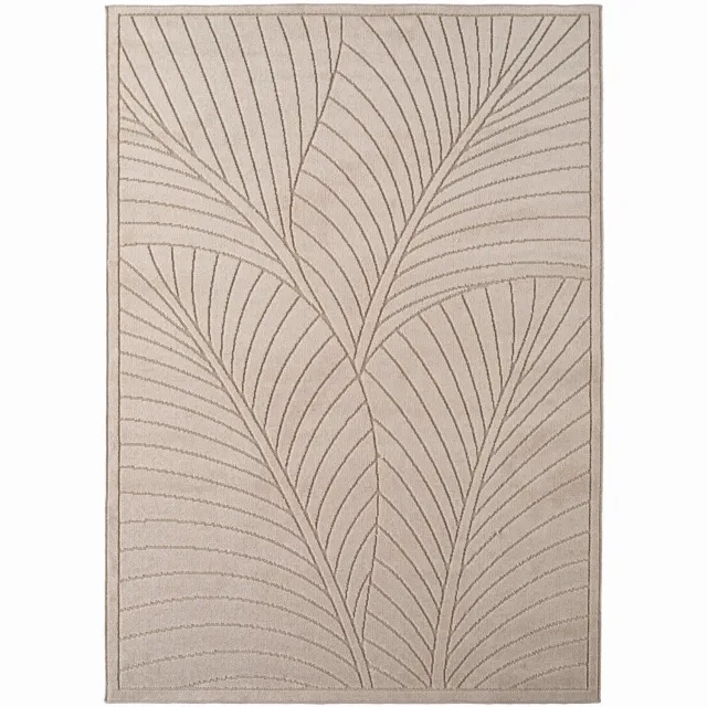 Ayyildiz Japandi-stijl binnen- en buitentapijt Nova (beige 1203) - 280x370 cm
