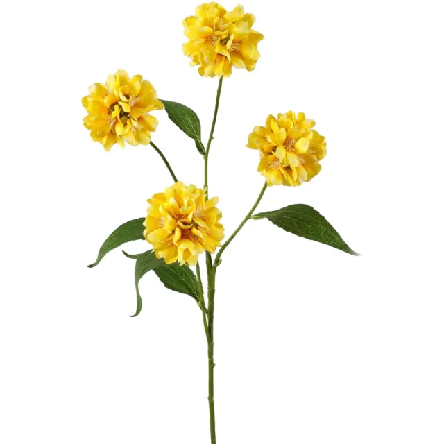 Viv! Home Luxuries Winterdaphne - zijden bloem - geel - 64cm