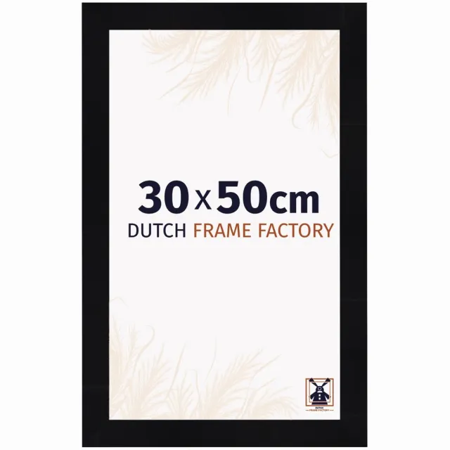 Dutch Frame Factory Fotolijst 30x50 cm - MDF - Zwart Hoogglans - Praag