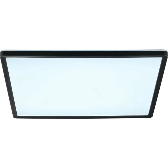 Brilliant Avola - Plafondlamp - Breedte 42 cm - LED 22W - 3000lm - 2700K-6500K - CCT - Timer - Nachtlicht - Dimbaar - Afstandsbediening - IP20 - Zwart