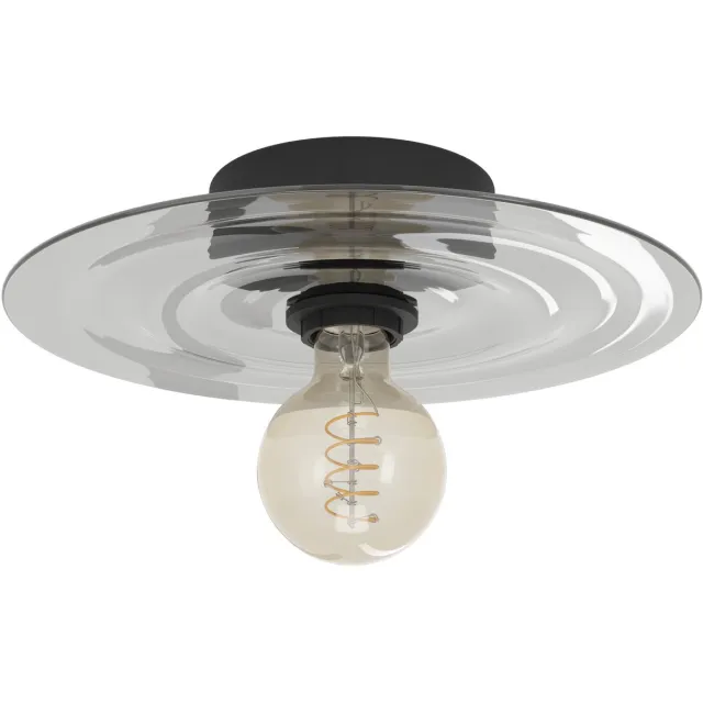 Eglo Lintmill Plafondlamp - Wandlamp - E27 - Ø 30 cm - Zwart|Grijs