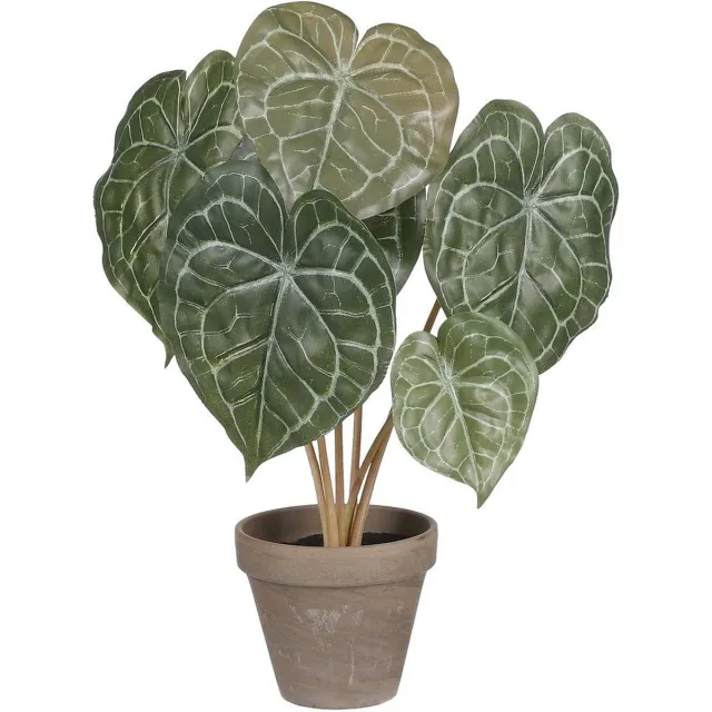 Mica Decorations PEPEROMIA KUNSTPLANT IN BLOEMPOT STAN - H38 X Ø33 CM - GROEN