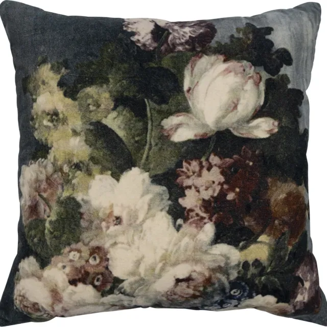 Mars & More kussen fluweel romantisch bloemen 45x45cm