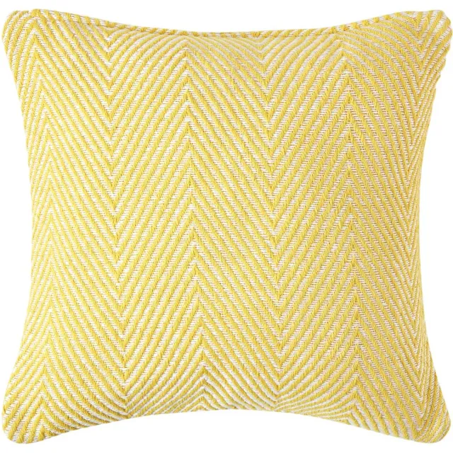 Homescapes Halden geel katoenen Chevron kussenhoes 60 x 60 cm
