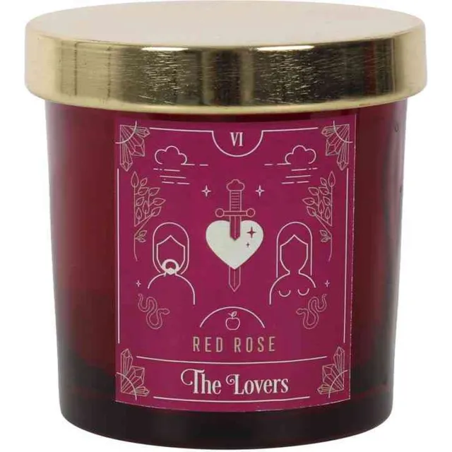 Something Different Geurkaars The Lovers Tarot Red Rose Multicolours