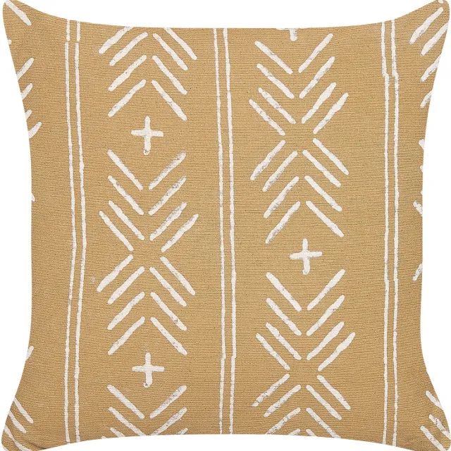 Beliani BANYAN - Sierkussen - Zandbeige - 45 x 45 cm - Katoen