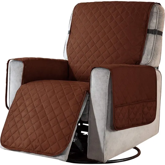 KZQ Relaxfauteuilhoes - Bankkussen - Voorzien van verstelbare banden tot 71 cm breed - Wasbaar, geschikt voor binnen- en buitengebruik - Donkerbruin - Geschikt voor diverse relaxfauteuilmodellen - Gemakkelijk schoon te maken, comfortabele pasvorm
