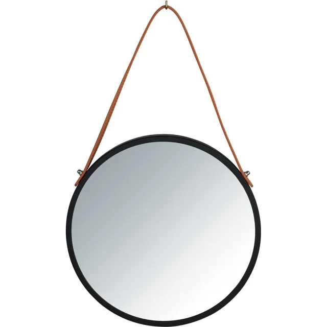 WENKO HH WENKO BORRONE wandspiegel, Ø 30 cm Zwart