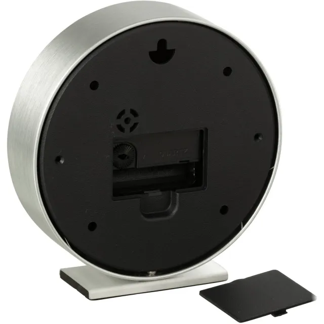 J-Line klok Wereldkaart - glas - wit/zwart - 2 stuks Wit - Zwart