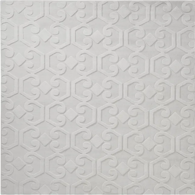 Beliani GANNETT - Vloerkleed - Lichtgrijs - 160 x 160 cm - Polyester