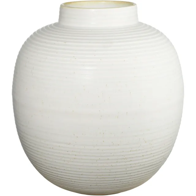 ASA Selection Japandi vaas, tafelvaas, decoratieve vaas, bloemenvaas, aardewerk, Soft Shell, H 29 cm, 73004249 wit
