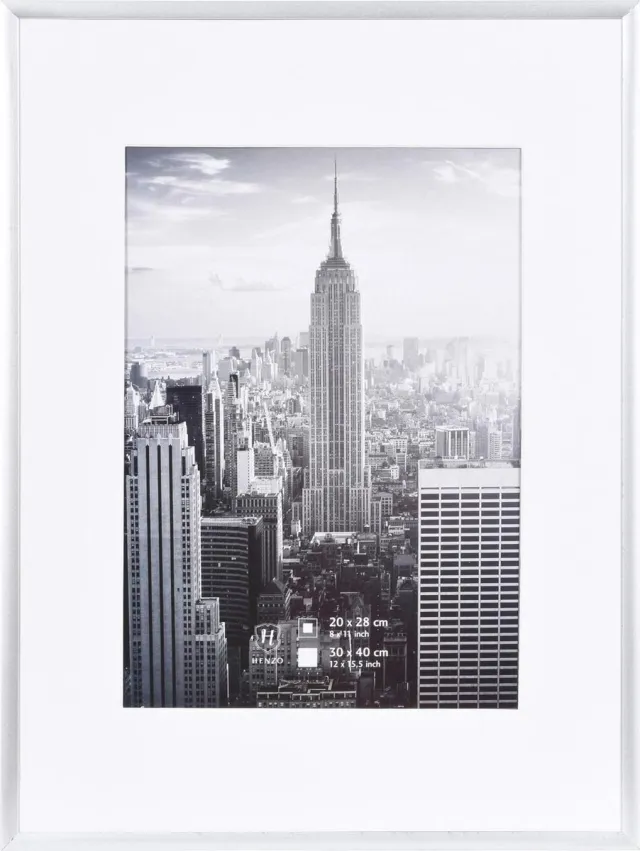 Henzo Fotolijst - Henzo - Manhattan - Fotomaat 30x40 cm - Zilver