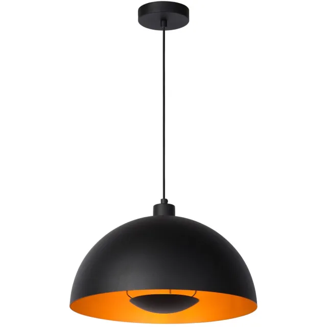 Lucide dimbare stalen hanglamp E27 Ø40 cm - zwart