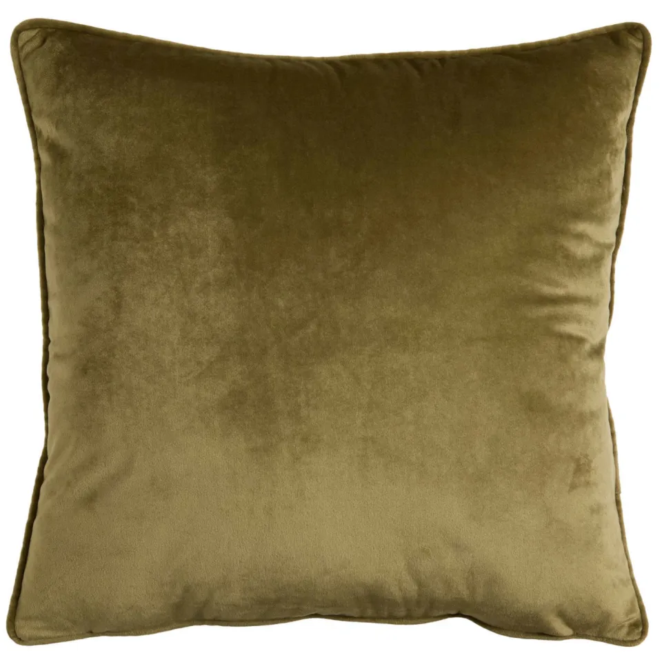 NOUS Living vierkante sierkussenhoes Bella 45x45 cm - olijfgroen, foto 3