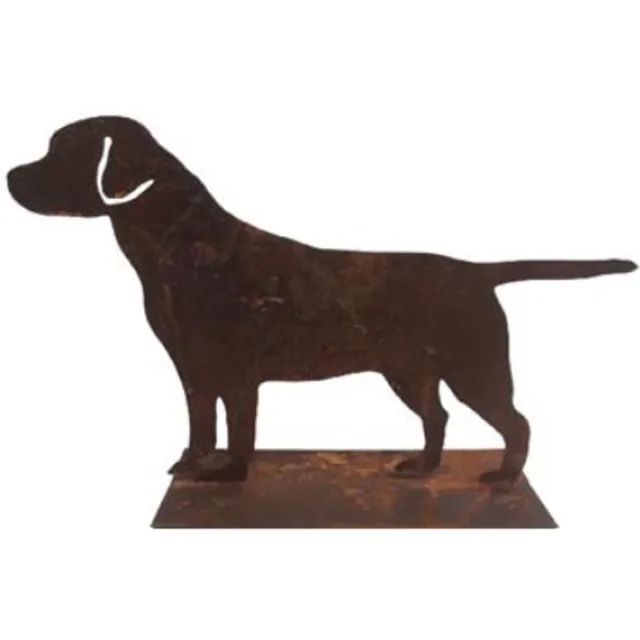 Mullrose Decoratieve metalen hond voor in huis of tuin roest