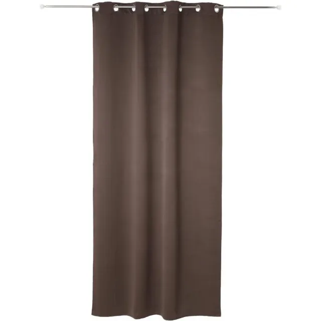 Atmosphera set van 2 Taupe verduisteringsgordijnen 135x240cm - Kant en klaar met ringen - Gordijn raambekleding - 2 stuks taupe Bruin