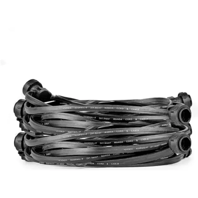 LEDmaxx Prikkabel 10 meter met 10x fitting IP65 | 10x E27 | Max 1500 watt