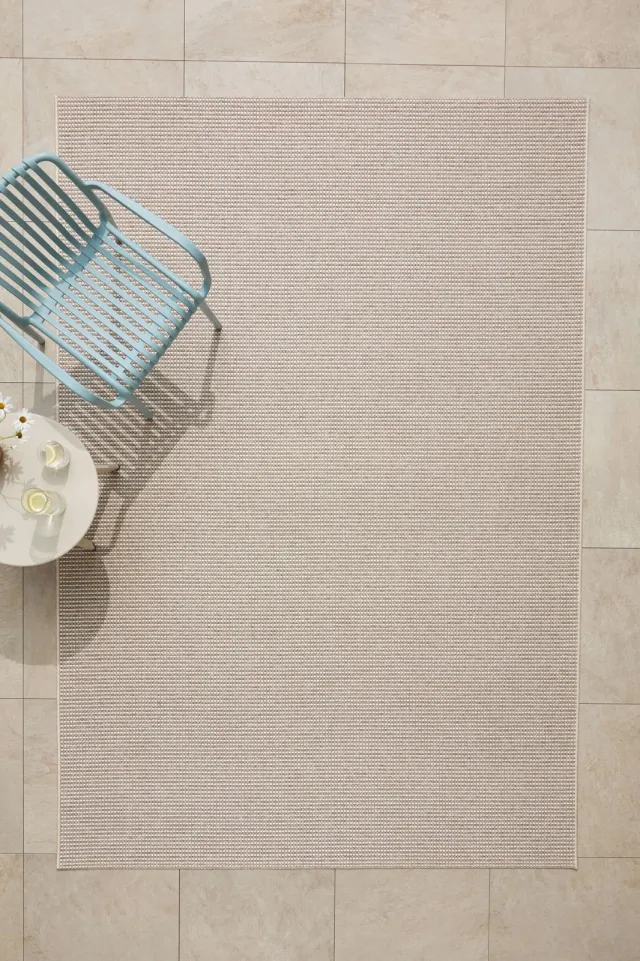 NOUS Living binnen- en buitenvloerkleed beige/créme, foto 2