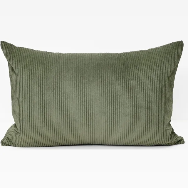 Darcy & Duke Military Green - Ribfluwelen sierkussen - 40 x 60