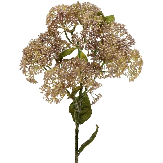 Viana Decoratieve tak steenkruid lichtroze 58cm
