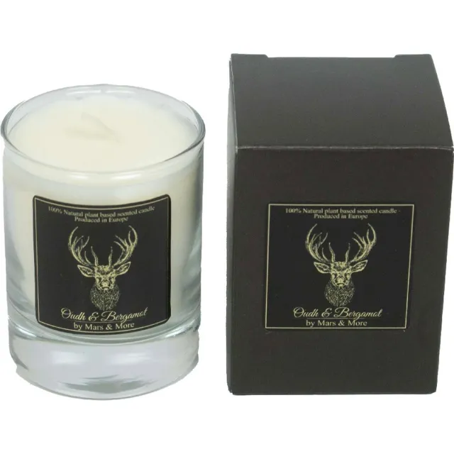 Mars & More geurkaars oudh bergamot h9 d8 Transparant