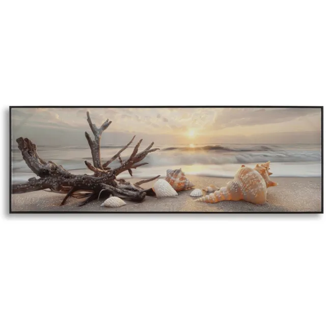 Mauro Ferretti Schilderij On Canvas Beach Laquared With Frame -b 152×4×52 cm Multicolor