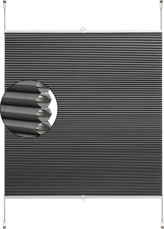 Bolt Edge Honinggraat Deluxe Gordijn - Grijs - Rolgordijn - Lichtdoorlatend - 90x120 cm