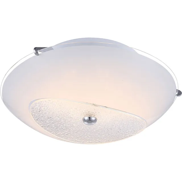 Globo Plafondlamp Woonkamerlamp Slaapkamerlamp, klassieke kristallen, helder chroom glas, 1x LED 8W 640Lm neutraal wit, DxH 25x8cm