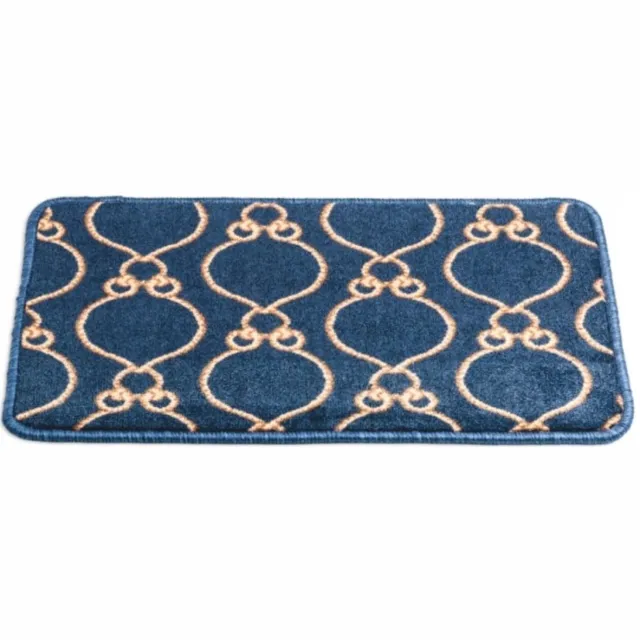MAAN Antislip Deurmat 40x60 cm - Blauw/Goud - Maan