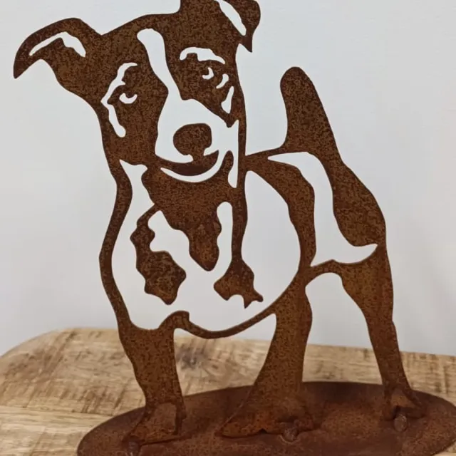 Dream-Garden Tuinbeeld Jacky de Jack Russel -B20 x H27cm Roest bruin