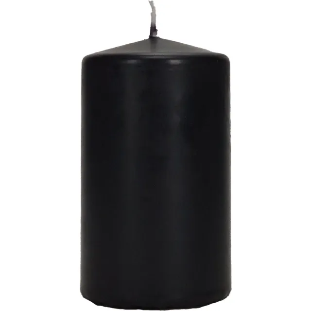 Wenzel Safe Candle stompkaars zwart Ø 60 mm, hoogte 150 mm