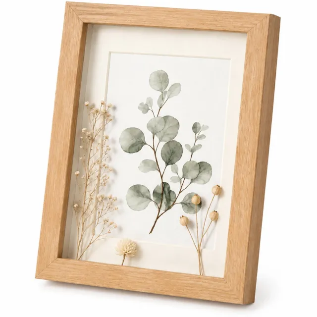 SWGOTA A4 MDF-fotolijst in naturel, 2 cm holle uitvoering, met glas en beeldinlegvel, 21 × 29,7 cm