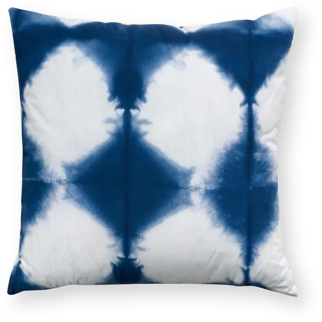 vtwonen Sierkussen Tie-Dye - Kussens Woonkamer - Blauw, Wit - Sierkussens 50x50cm Blauw / Wit