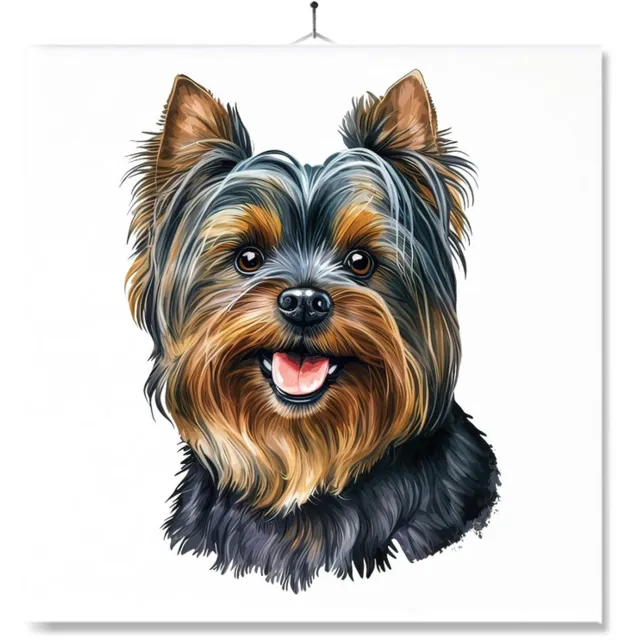 MC Living Tegel Met Opdruk | Verjaardag kado | Toilet WC | Yorkshire Terrier Ontwerp 3