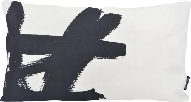 Gek op Kussens! Paint Lines #3 Kussenhoes | Outdoor / Buiten | Katoen / Polyester | 30 x 50 cm 3 zwart-wit
