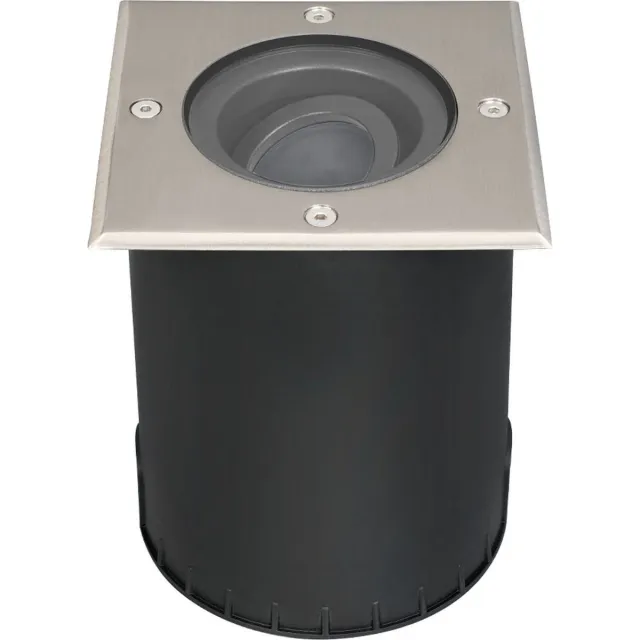 HOFTRONIC Cody LED Grondspot XL - Vierkant - Dimbaar en kantelbaar - IP67 Waterdicht - RVS - GU10 Fitting - Geschikt voor tuin, oprit en pad - LED Tuinverlichting en Padverlichting
