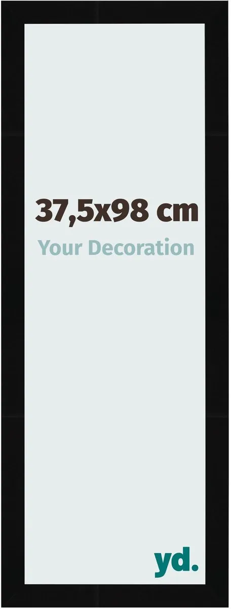 yd. Your Decoration - Fotolijst 37,5x98 cm - MDF - Zwart Hoogglans - Bologna