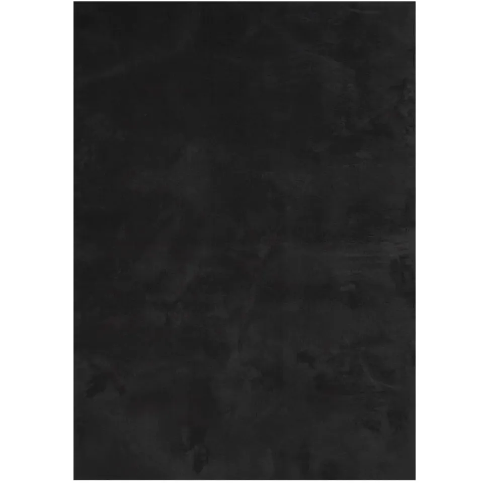 vidaXL Vloerkleed HUARTE laagpolig zacht wasbaar 120x170 cm zwart, foto 3