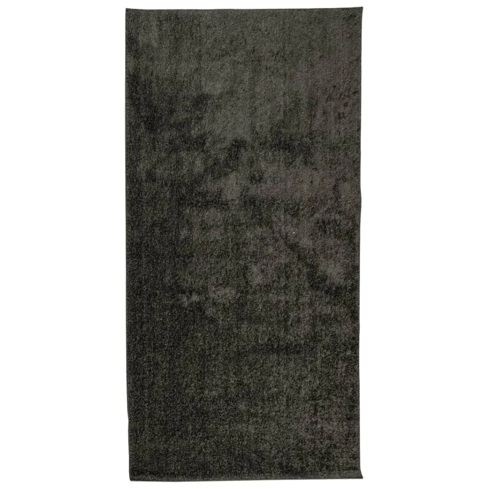 vidaXL Vloerkleed ISTAN hoogpolig glanzend 100x200 cm antracietkleurig, foto 3