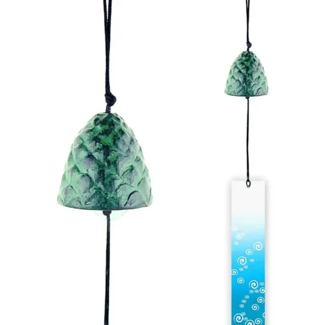 WiseGoods Premium Japanse Windgong Groen Met Rustgevende Klank Voor Feng Shui - Tuindecoratie - Decoratie Tuin - Woondecoratie