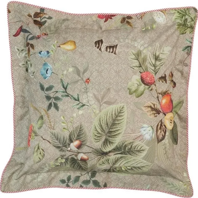 Pip Studio Fall In Leaf Square Sierkussen Khaki 45 x 45 cm Multi