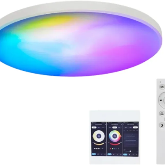 MyGroot Slimme Led Plafondlamp - Wifi - Dimmen - Rgb Paneellamp - App Controle - Plafondlamp Licht Met Google Assistent - Voor Slaapkamer Wit