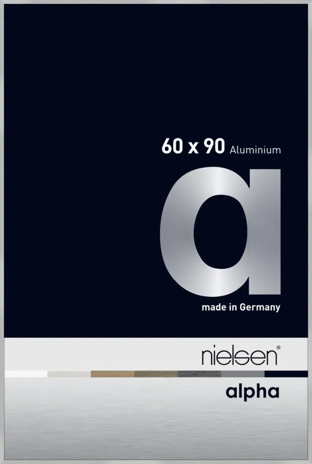 Nielsen Alpha Aluminium Wissellijst Frosted Silver 60x90cm Aluminium-zilver
