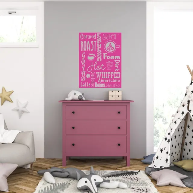 MC Living Muursticker - Coffee - 58 x 75 - Roze