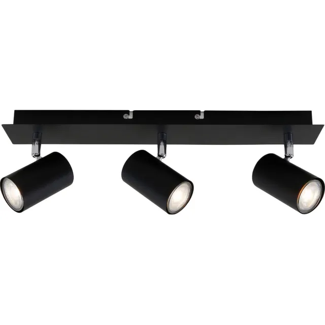 Briloner Run - Opbouwspot - plafondlamp met kantelbaar spots - plafondspot met GU10 - zwart
