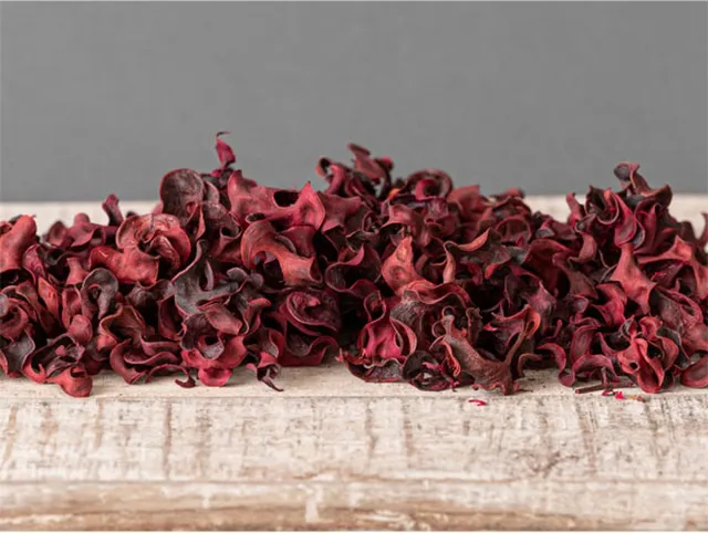 L28 Decoratie gekrulde blaadjes 104 -rood