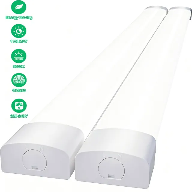 MODLICHT 2PCS LED Vochtbestendige Armatuur - Led Verlichting met Armatuur 60 cm - 18W 5000K 2000LM - Plafondlamp LED TL Werklamp - Daglicht wit