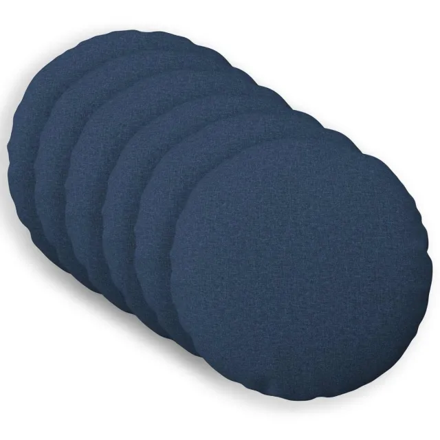 vidaXL Dekenkussen - 6 - st - HEERLEN - Blauw - Diam. - 50 - cm - Stof