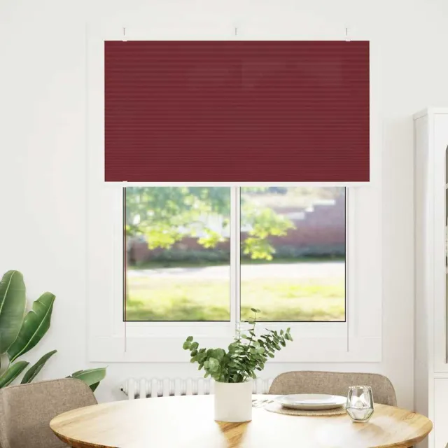 vidaXL Plissé rolgordijn 105x150cm stofbreedte 104,4cm bordeauxrood