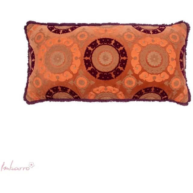 Imbarro Home & Fashion Imbarro - Sierkussen - Festa - Velvet - 35 x 70 cm - Jaren 70 vibe Bruin